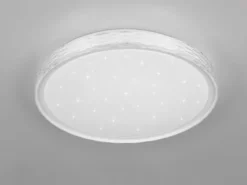 LED Deckenleuchte VARDA mit Fernbedienung Metall Weiß, Ø 39cm