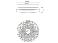 LED Deckenleuchte VEGA Weiß Sternenhimmel Effekt, Ø 33cm
