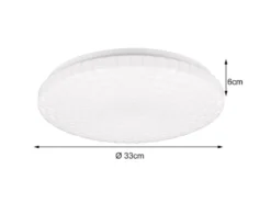 LED Deckenleuchte VEGA Weiß Sternenhimmel Effekt, Ø 33cm