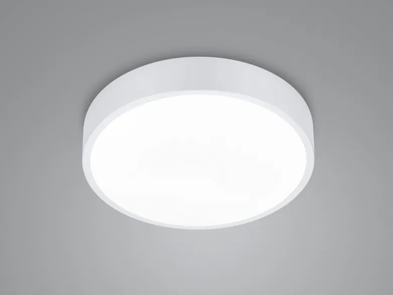 LED Deckenleuchte WACO in Weiß matt extern dimmbar flach, Ø 31cm