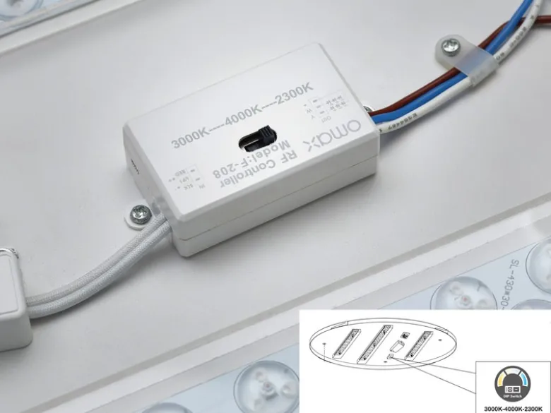 LED Deckenleuchte WACO Schwarz extern dimmbar, hell mit 6.200 Lumen Ø 49cm
