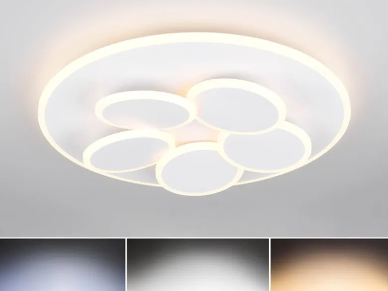 LED Deckenleuchte Weiß dimmbar mit Fernbedienung & Tageslicht Ø 49cm