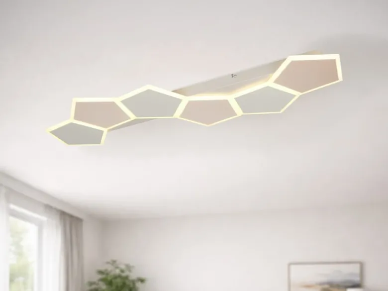 LED Deckenleuchte ZAYA mit Fernbedienung & 3 Lichtfarben, Grau Coffee, B: 99cm