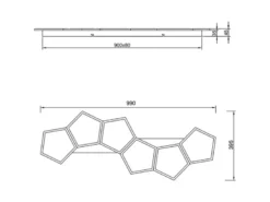 LED Deckenleuchte ZAYA mit Fernbedienung & 3 Lichtfarben, Weiß, Breite 99cm