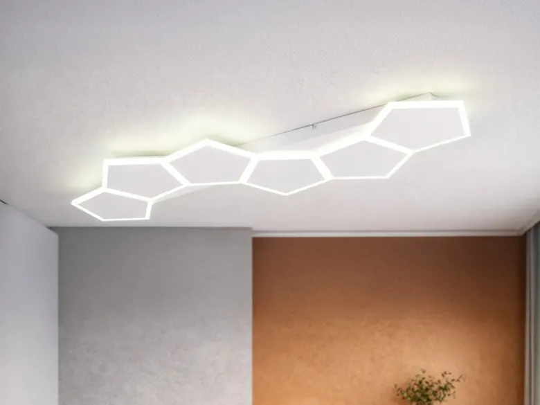 LED Deckenleuchte ZAYA mit Fernbedienung & 3 Lichtfarben, Weiß, Breite 99cm