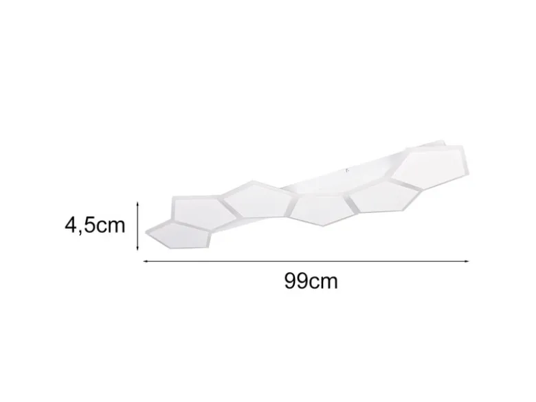LED Deckenleuchte ZAYA mit Fernbedienung & 3 Lichtfarben, Weiß, Breite 99cm