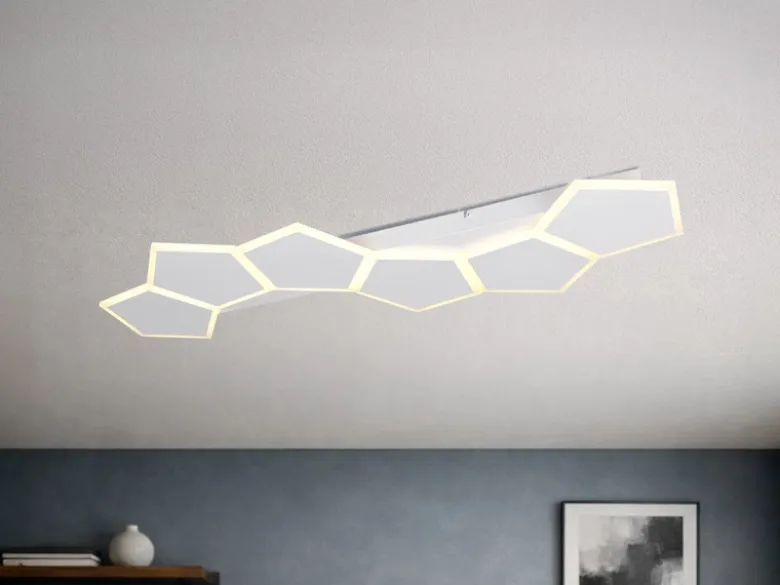 LED Deckenleuchte ZAYA mit Fernbedienung & 3 Lichtfarben, Weiß, Breite 99cm