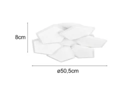 LED Deckenleuchte ZAYA mit Fernbedienung & 3 Lichtfarben, Weiß Ø 50,5cm