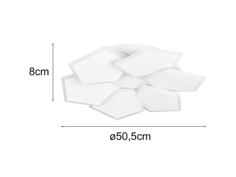 LED Deckenleuchte ZAYA mit Fernbedienung & 3 Lichtfarben, Weiß Ø 50,5cm