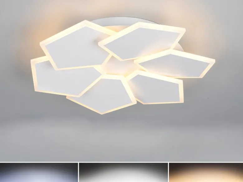 LED Deckenleuchte ZAYA mit Fernbedienung & 3 Lichtfarben, Weiß Ø 50,5cm