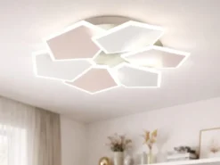 LED Deckenleuchte ZAYA mit Fernbedienung & 3 Lichtfarben, Grau Coffee Ø 50,5cm