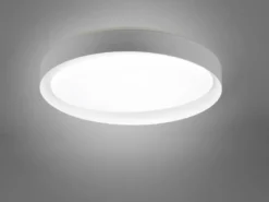 LED Deckenleuchte ZETA Grau mit Fernbedienung dimmbar & Tageslicht Ø 48cm