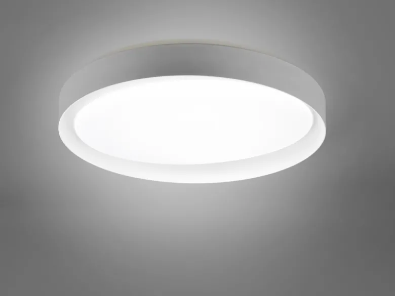 LED Deckenleuchte ZETA Grau mit Fernbedienung dimmbar & Tageslicht Ø 48cm