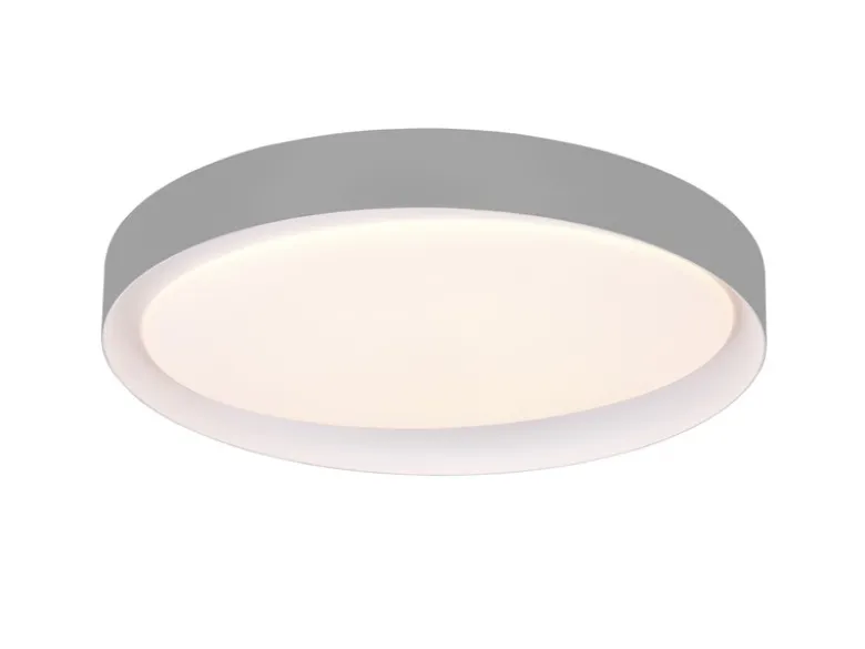 LED Deckenleuchte ZETA Grau mit Fernbedienung dimmbar & Tageslicht Ø 48cm
