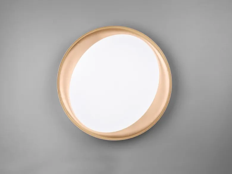 LED Deckenleuchte ZETA Schwarz Gold mit Fernbedienung dimmbar & Tageslicht Ø48cm