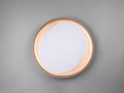 LED Deckenleuchte ZETA Schwarz Gold mit Fernbedienung dimmbar & Tageslicht Ø48cm