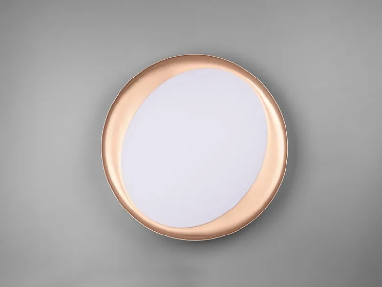 LED Deckenleuchte ZETA Schwarz Gold mit Fernbedienung dimmbar & Tageslicht Ø48cm