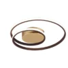LED Deckenleuchte ZIBAL Rostfarbig mit 3 Stufen Dimmer Spirale, Ø 39cm