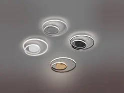 LED Deckenleuchte ZIBAL Rostfarbig mit 3 Stufen Dimmer Spirale, Ø 39cm