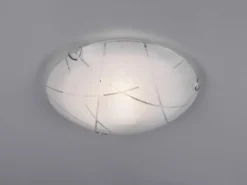 LED Deckenschale Glas Lampenschirm mit Streifendekor Ø 40cm