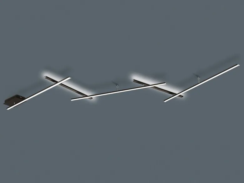 LED Deckenschiene INDIRA Schwarz schwenkbar, Breite bis 245cm