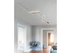 LED Deckenschiene INDIRA Silber schwenkbar bis 245cm breit