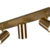 LED Deckenstrahler Altmessing 3-flammig, Breite 48cm