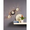 LED Deckenstrahler BLOOM 3-flammig, Metall in Blattsilber, Breite 50cm