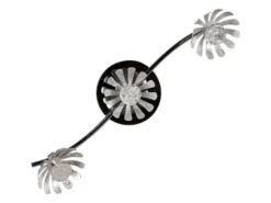 LED Deckenstrahler BLOOM 3-flammig, Metall in Blattsilber, Breite 50cm