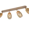 LED Deckenstrahler Coffee 4-flammig mit Stanzmuster, Breite 74cm