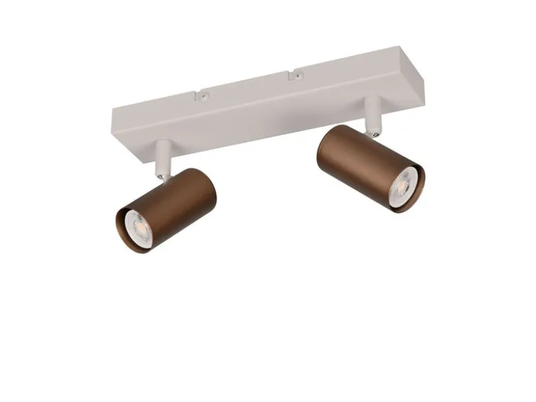LED Deckenstrahler Coffee / Grau 2-flammig, Breite 26cm