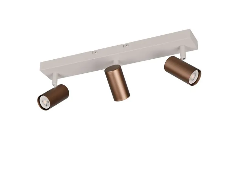 LED Deckenstrahler Coffee / Grau 3-flammig, Breite 41cm
