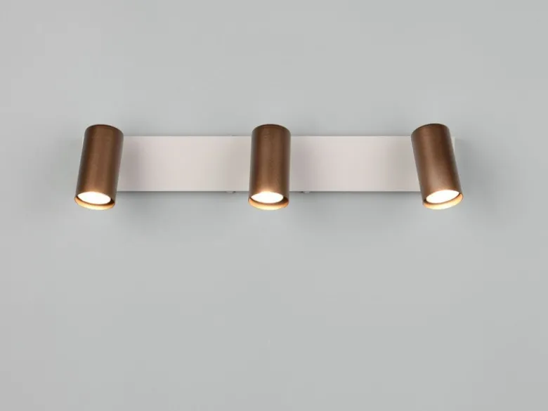 LED Deckenstrahler Coffee / Grau 3-flammig, Breite 41cm