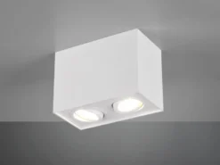 LED Deckenstrahler eckig 2-flammig Weiß, Breite 17cm