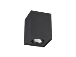 LED Deckenstrahler eckig Schwarz, Breite 9,6cm