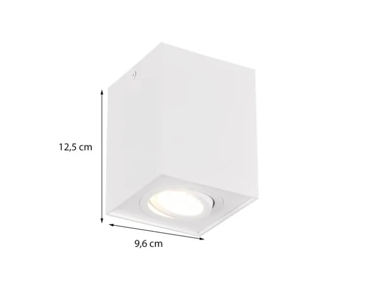 LED Deckenstrahler eckig Weiß, Breite 9,6cm