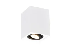 LED Deckenstrahler eckig Weiß-Schwarz, Breite 9,6cm