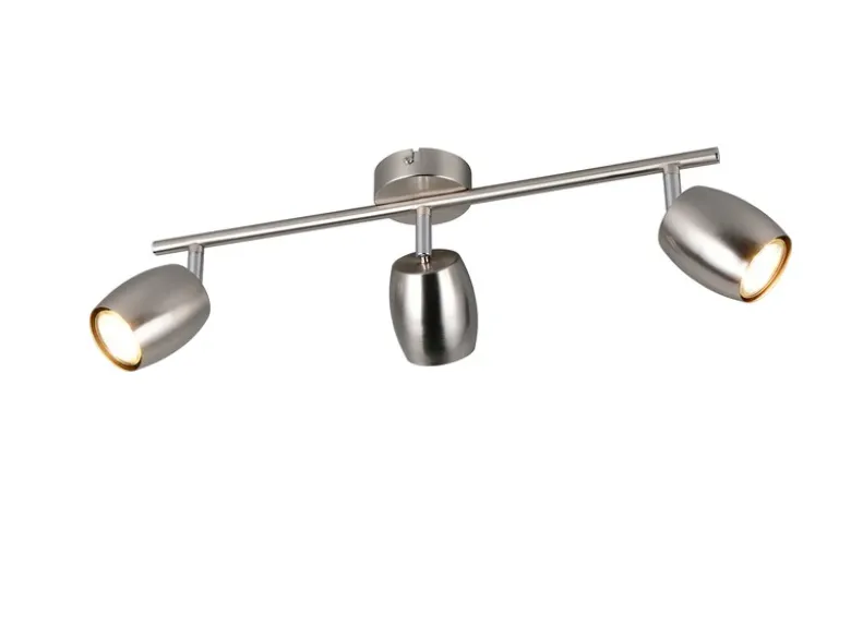 LED Deckenstrahler 3-flammig aus Metall Silber, Breite 47,5cm