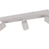 LED Deckenstrahler 3-flammig aus Metall Hellgrau, Breite 50cm