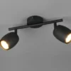 LED Deckenstrahler 2-flammig aus Metall Schwarz, Breite 27,5cm