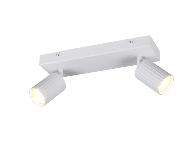 LED Deckenstrahler 2-flammig aus Metall Weiß, Breite 30cm