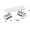 LED Deckenstrahler 2-flammig Metall Weiß / Silber, Breite 30cm