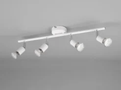 LED Deckenstrahler 4-flammig Metall Weiß, Breite 50cm