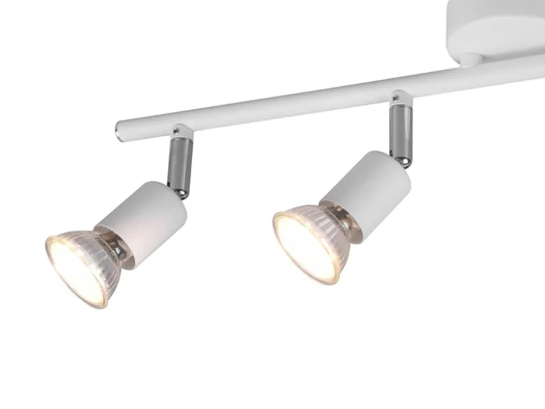 LED Deckenstrahler 4-flammig Metall Weiß, Breite 50cm
