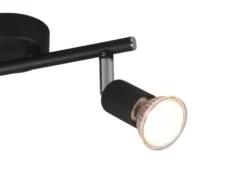 LED Deckenstrahler 2-flammig Metall Schwarz, Breite 25cm