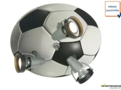 LED Deckenstrahler FUSSBALL 3flammig, Spots schwenkbar, Fussball-Strahler