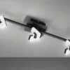 LED Deckenstrahler RAY Schwarz 3-flammig, Breite 60cm