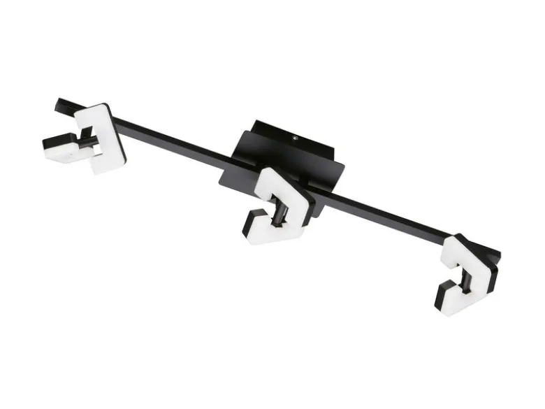 LED Deckenstrahler RAY Schwarz 3-flammig, Breite 60cm