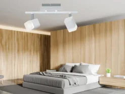 LED Deckenstrahler ROUBAIX 2-flammig Weiß matt, Breite 34cm