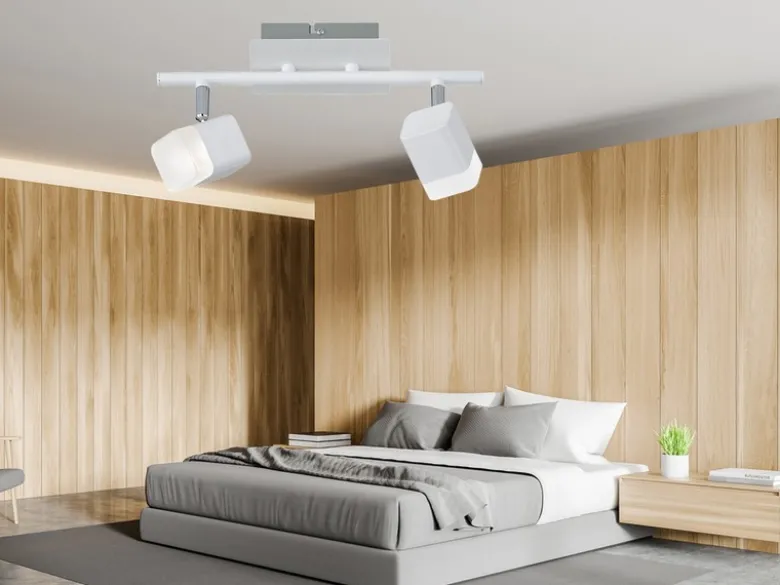 LED Deckenstrahler ROUBAIX 2-flammig Weiß matt, Breite 34cm